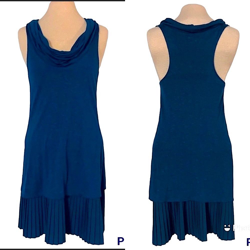 Free People cowl neck with pleated skirt dress